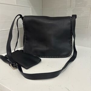 Liz Claiborne Y2K Black and Red Crossbody Bag Messenger Style